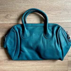 Beck Bag.(Hayes Bag) Italian Pebble leather, new, never worn- color:Marina- Teal